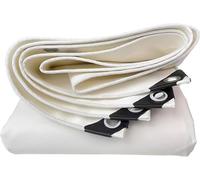 Lona Impermeable de Alta Resistencia de 3x4 m con Ojales metálicos - Cubierta Duradera para Exteriores, Ideal para Acampar y protegerse de la Lluvia, Color Blanco, tamaño 1,6x6 m.