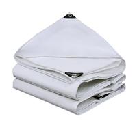 Lona Impermeable de Alta Resistencia, Lona de Lona con Ojales Metálicos, 600 g/m², Blanca, Varios Tamaños(1.6x7m)