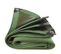 Lona impermeable de alta resistencia, Lona de lona resistente, varios tamaños, verde, for exterior, coche, barco, Camping, leña(5x8m(16.4ftx26.2ft))