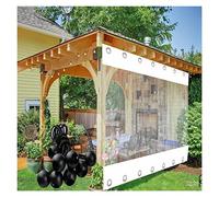 Lona impermeable de alta resistencia, Tamaños multi de los ojales a prueba mal tiempo blancos claros al aire libre del toldo patio pvc 0.5m m(5x2.5m/16.4x8.2ft)
