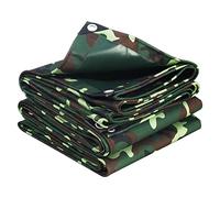 Lona Impermeable de Camuflaje de 4x5 m - Resistente, de 0,45 mm de Grosor, Multiusos, con Ojales, para Acampar al Aire Libre, Cazar y Sobrevivir.