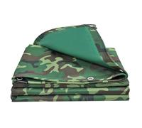 Lona impermeable de camuflaje resistente de 4 x 5 m, cubierta para uso al aire libre, perfecta para camping, patios, piscinas, barcos y techos con bordes reforzados