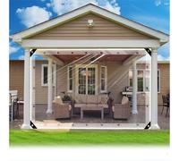 Lona impermeable de PVC para exteriores con panel C de 0,35 mm de grosor, lona de plástico de vinilo para patio, porche, paneles laterales suaves (1,2 x) y transparente