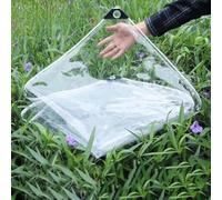 Lona impermeable de PVC resistente, 150 x 450 cm, cubierta transparente impermeable con ojales para balcón, cenador, paneles laterales, protección de invernadero, 0,35 mm de grosor