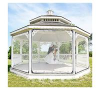 Lona impermeable de PVC resistente con ojales, cubierta resistente al desgarro para jardín, patio, césped, invernadero y cobertizo, incluye bola elástica (3 x 4 m)