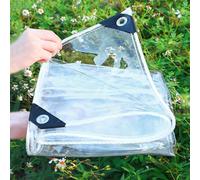 Lona impermeable de PVC transparente con ojales de 0,35 mm, lámina de plástico resistente para protección al aire libre, cubierta ajustable para patio, cenador, protección contra el viento y la lluvia