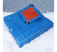 Lona Impermeable Exterior 1.4 x 1.4 m Esquinas Reforzadas Impermeable Plastico Cubretodo con Ojales Duradera Multiusos para Muebles Jardín Piscina Coche Gris, Azul