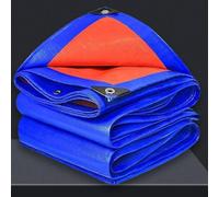 Lona Impermeable Exterior 100 x 400 cm de PE 200G/M², Lona Protectora Resistente a Intemperie y a Rayos UV Piscina con Ojales para Camping, Jardín, Camión, Azul A