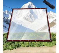 Lona Impermeable Exterior 120 x 130 cm, Heavy Duty Transparent, Waterproof, Insulation Dustproof Plastic Rainproof PVC Heavy Duty Tarpaulin with Eyelets for Outdoor Plants, A