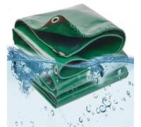 Lona Impermeable Exterior 140 x 140 cm Impermeable, Protección UV, con Ojales Toldo Reforzado, Lona Multiusos para Muebles Jardín Piscina Coche, Verde