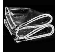 Lona Impermeable Exterior 200 x 245 cm con Ojales, Prueba de Viento, Impermeable Transparente Lona 400G ㎡ para Muebles de Jardín, Madera, Coche, Camping, Piscina, Blanco