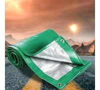 Lona Impermeable Exterior 230 x 370 cm Protección contra UV Impermeable Cubierta Reforzada con Cuerda Resistente a Desgarros para Muebles Jardín Piscina Coche, Verde