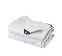 Lona Impermeable Exterior 3x3m, 180 g/m² Lona de Protección Toldo Reforzado PE con Ojales, Duradera Resistente a Los Rayos UV Desgarros, Multiusos para Terrazas Muebles Jardín Piscina Coche Blanco