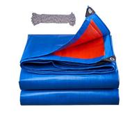 Lona Impermeable Exterior 3x4m, 180g/m² Lona de Protección Toldo Reforzado PE con Ojales, Duradera Resistente a Los Rayos UV Desgarros, Multiusos para Terrazas Muebles Jardín Piscina Coche Azul Rojo
