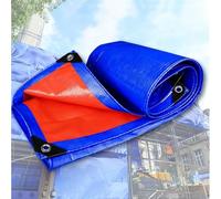 Lona Impermeable Exterior con Ojales, Lona de Protección Toldo Reforzado PVC 5m 5.5m 6m 6.5m 7m 7.5m 8m Toldo Multiusos Azul para Terrazas Muebles Jardín Piscina Coche(5x7m)