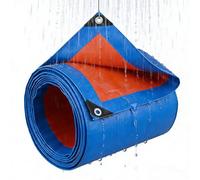 Lona Impermeable Exterior PE 425 x 700 cm Esquinas Reforzadas Impermeable Plastico Cubretodo con Ojales Duradera Multiusos para Exteriores Leña, Jardín, Cenador, Camping, Azul