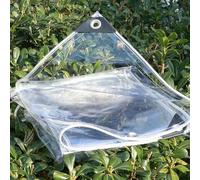 Lona Impermeable Exterior, PVC Lona de Protección Toldo Reforzado con Ojales, Multiusos Lona Impermeable Exterior con Cuerda para Terraza, Porche, Balcón, Invernadero y Piscina(9.5x10ft/2.8x3.0m)