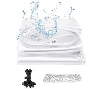 Lona Impermeable Exterior Transparente Cuerda Elástica con Pelota, 1x1.5m 420 g/m² PVC Lona de Protección con Reforzado Ojales, Duradera Resistente a Desgarros para Protección Multiusos Terrazas