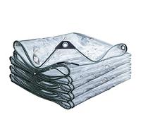 Lona impermeable, gran lona transparente con ojales, lona gruesa y resistente a la rotura de PVC, toldo de plástico, resistente a los rayos UV, para muebles de jardín, barbacoa, cubierta para plantas, protección contra la lluvia.