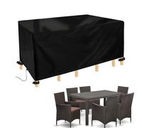 Lona impermeable grande 600D para muebles de jardín y patio al aire libre, funda protectora, 170 x 130 x 100 cm, resistente a la intemperie, lona impermeable