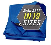 Lona Impermeable Ideal como toldo para Tienda, Barco, Caravana o Cubierta de Piscina, 366 x 610 cm, Azul (Lona estándar de 366 x 610 cm)