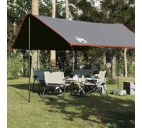 Lona Impermeable Naranja 430x380x210 cm, Poliéster 185T con Revestimiento PU, Toldo Camping y Lona Camping Multiusos, con Ojales y Postes, Toldo Playa, Lonas Impermeables Exterior