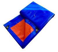Lona Impermeable para Exterior 500 x 500 cm de PE 200G/M², Lona Protectora Resistente a Intemperie y a Rayos UV Impermeable Reforzada para Camping, Jardín, Camión, Azul A