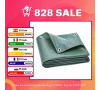 Outsunny Lona Impermeable Exterior 4x6 m, Toldo PE Resistente a Rasgaduras 90 g/m², Protección UV, con Ojales Reforzados para Leña, Muebles de Jardín, Invernaderos, Vehículos, Verde