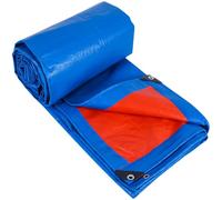 Lona Impermeable Reforzada 4.9 x 5.9 m Lona Suelo Piscina 160 G M², Resistente a Los Rayos UV Resistente Al Polvo Multiusos Duradera para Leña, Muebles, Jardín, Azul