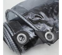 Lona Impermeable Reforzada,Cubierta de plástico Negro Transparente,Lona de Vidrio Suave Resistente con Ojales,para Rayos UV, Polvo, Lluvia y Nieve en Exteriores.,W*H-1.1x3m