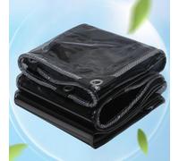 Lona Impermeable Reforzada,Cubierta de plástico Negro Transparente,Lona de Vidrio Suave Resistente con Ojales,para Rayos UV, Polvo, Lluvia y Nieve en Exteriores.,W*H-2.1x3m
