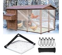 Lona impermeable resistente al agua con bordes reforzados y ojales, 1,8 x 4,5 m, lona de vinilo transparente para todas las estaciones, cubierta de invernadero, refugio al aire libre, resistente a los