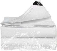 Lona impermeable resistente, cubierta de lona gruesa con doble borde, multiusos para uso en exteriores, protección de muebles y caravanas