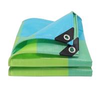 Lona impermeable resistente de 10 mm de grosor, cubierta multiusos resistente al desgarro con bordes reforzados y ojales para camping, protección de postes de madera, uso al aire libre.