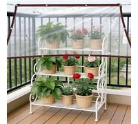 Lona impermeable resistente de 180 x 400 cm, resistente al desgarro, protección UV, trabillas reforzadas, cubierta antipolvo para interiores, multiusos, uso al aire libre, cubierta transparente con