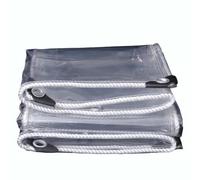 Lona impermeable resistente de 2 x 8 m, cubierta de borde reforzado para patio, cenador, gallinero, tienda de campaña, balcón, muebles de exterior, protección de plantas