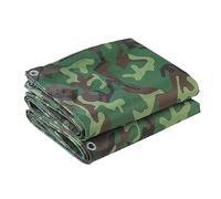Lona impermeable resistente de 3 x 3 m, funda de camuflaje para muebles, caravana y camping con ojales de metal, protección duradera y resistente a la intemperie para uso en exteriores
