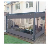 Lona impermeable resistente de PVC de 0,35 mm con ojales, paneles laterales transparentes para patio, porche, cenador, jardín, cubierta duradera resistente a la intemperie para exteriores