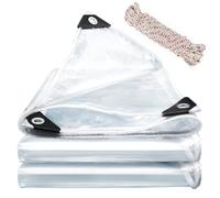 Lona impermeable resistente, lona transparente con esquinas reforzadas de goma para uso en exteriores, jardín, camping y refugios