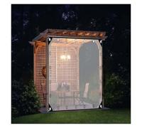 Lona impermeable resistente, paneles laterales transparentes de 0,35 mm, aislamiento personalizable, vidrio suave para uso en exteriores