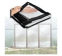 Lona Impermeable Sin Fugas de Agua Toldo Transparente Material PE A Prueba Polvo A Manchas para Gazebo/Camping/Techo/cochera(2x4m/6.56x13.12ft)