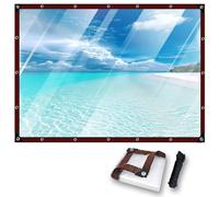 Lona Impermeable Transparente 140 x 330 cm, Transparente Impermeable, Reinforced PVC, Durable Tear Resistant Multipurpose, Lona Impermeabl con Ojales with Eyelets for Garden Furniture, A