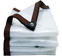 Lona Impermeable Transparente 220 x 250 cm Lona Impermeable Reforzada Resistente Al Polvo Duradera Desgarros Varios Tamaños con Cuerda para Camping, Jardín, B