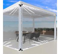 Lona Impermeable Transparente 230 x 300 cm a Prueba de Viento Multiusos Toldo Transparente UV Best Ndig para Protección Multiusos para Terrazas Muebles Jardín Coche, Color Transparente