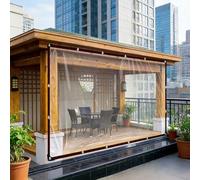 Lona Impermeable Transparente 460 x 610 cm, Heavy Duty Transparent, Waterproof, Insulation Dustproof Plastic Rainproof Waterproof Tarpaulin with Eyelets, with Eyelets for Outdoor Plants, A