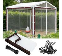Lona Impermeable Transparente Alta Resistencia para Todo Tipo Clima - Lona Transparente con Ojales, para Leña, Heno, Botes, Vehículos Recreativos Y Almacenamiento Al Aire Libre Clear, 7×20 FT