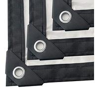Lona impermeable transparente con ojales, lona protectora de lona con ojales, material grueso de 5 mil para muebles de jardín, piscina, coche (3,5 x 4 m)