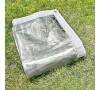 Lona impermeable transparente de 2,3 x 8 m, resistente al desgarro y al frío, resistente, 0,5 mm de grosor con ojales, perfecta para acampar al aire libre, senderismo y refugio de emergencia