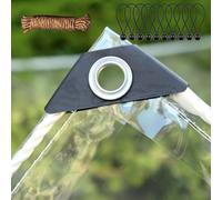 Lona impermeable transparente de 2,8 x 3,4 m, resistente al agua, refugio de PVC para exteriores, camping, jardín, protección de muebles y equipos, lona resistente en varios tamaños