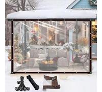 Lona Impermeable Transparente, Lona Transparente Resistente con Ojales Y Borde Reforzado, Lonas De Plástico Impermeable para Cubrir Plantas, Muebles De Jardín, Invernaderos(6.5x39.3 FT)